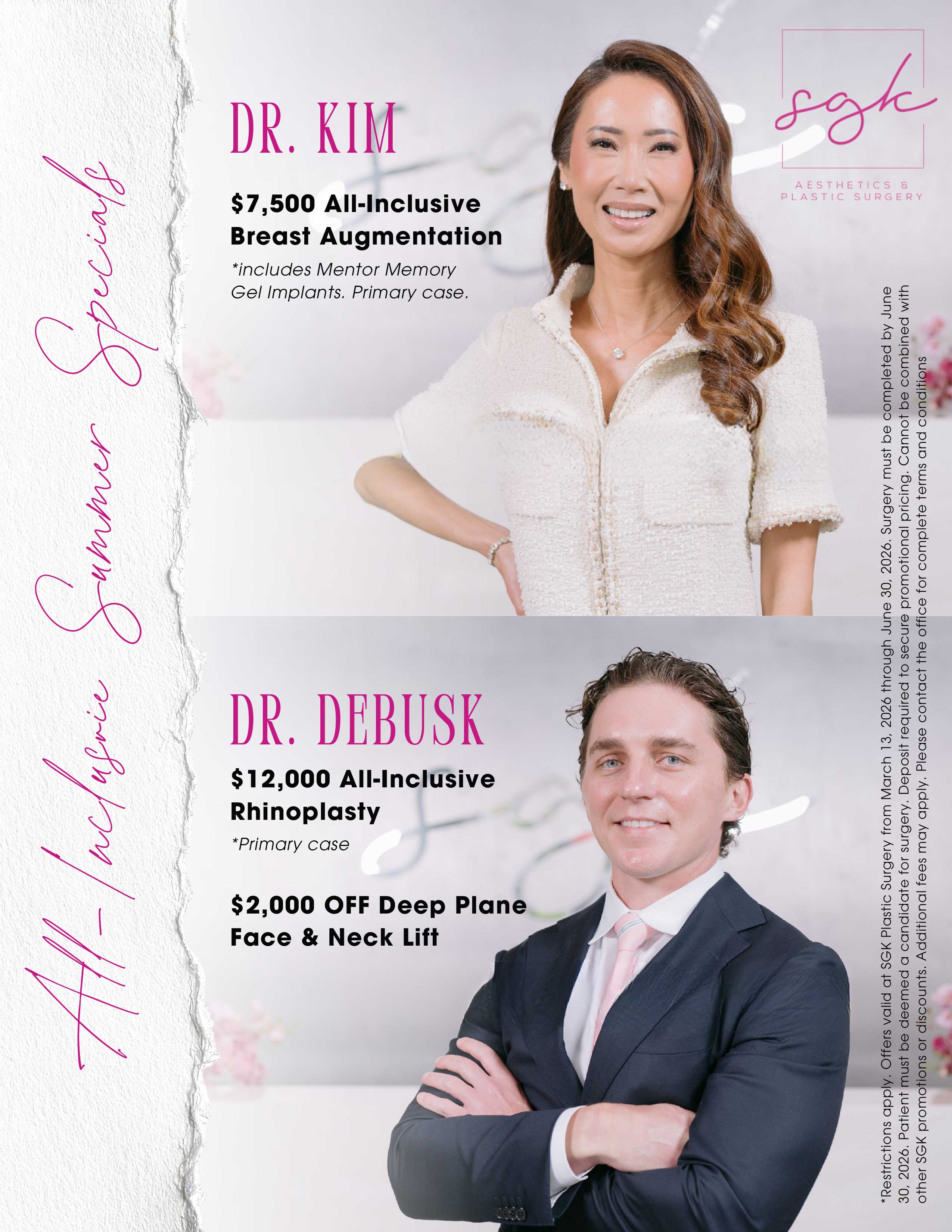 Plastic Surgery Specials